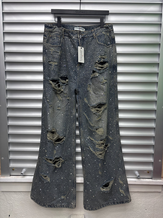 Vale Light Rhinestone Denim - 34