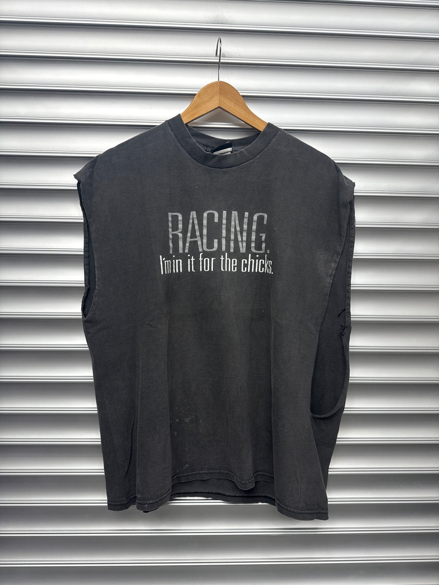 Vintage Racing Cutoff Tee - L*