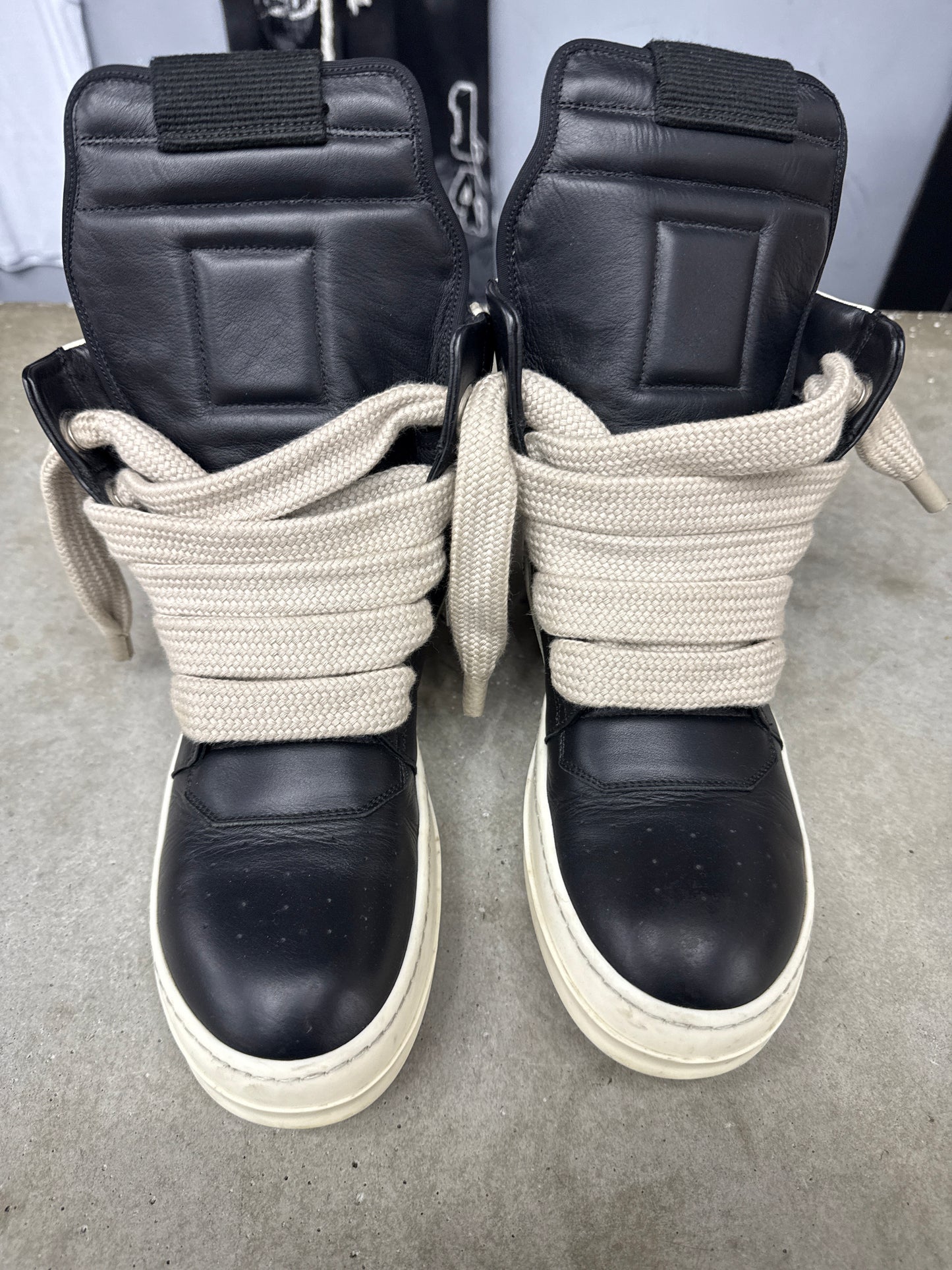 Rick Owen Geobasket Black Jumbo Lace (U) - 40(7) (NB)