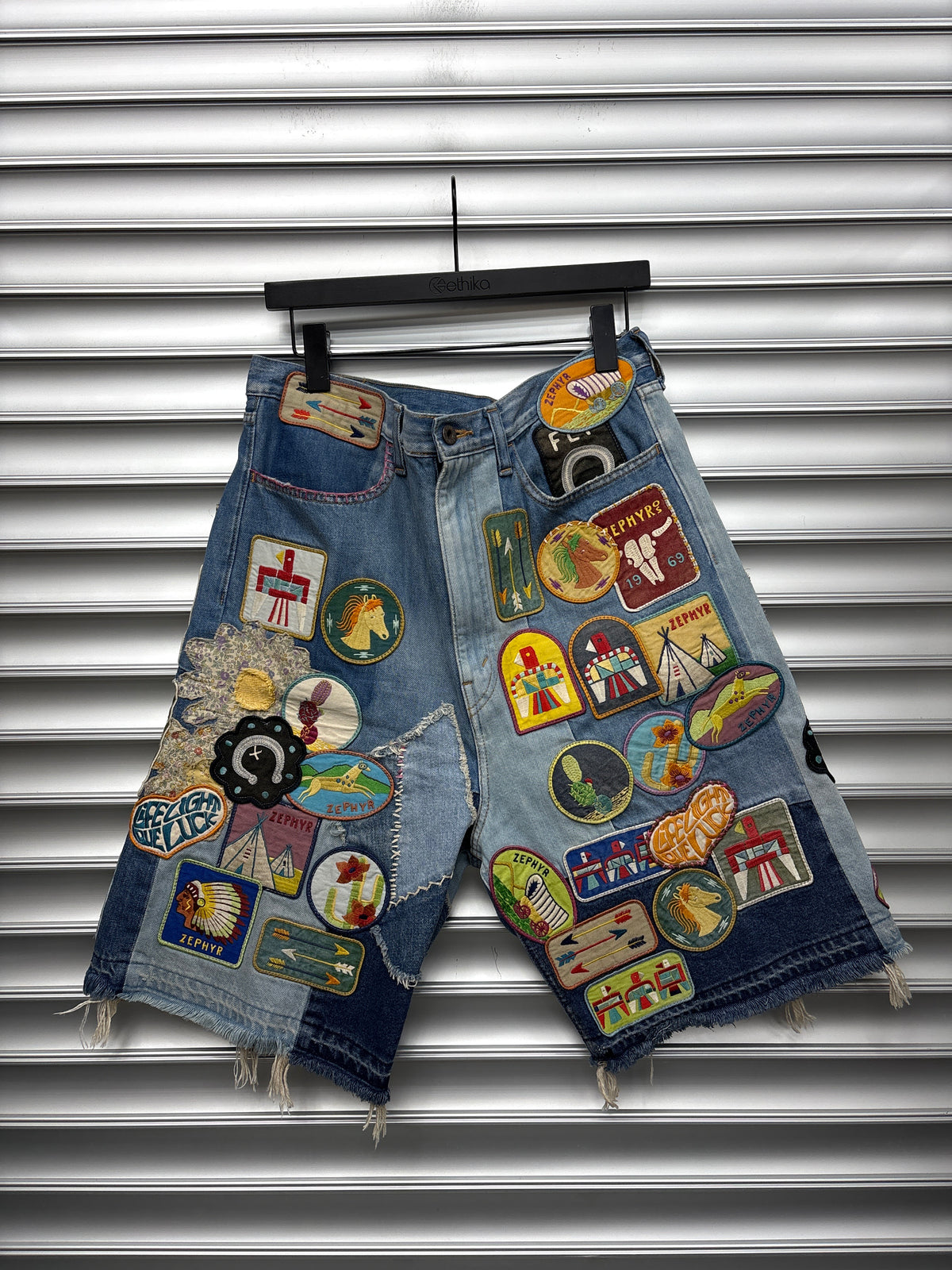 Kapital Beautiful World Insane Denim Shorts - 36**