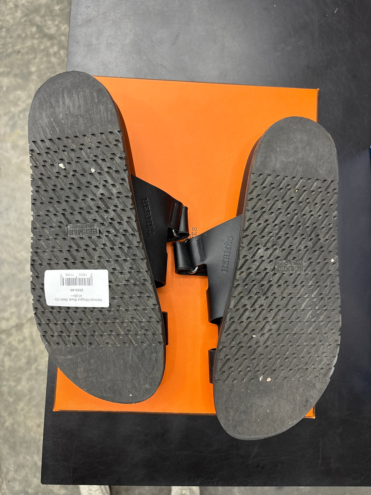 Hermes Chrypre Black Slide (U) - 41(8)**