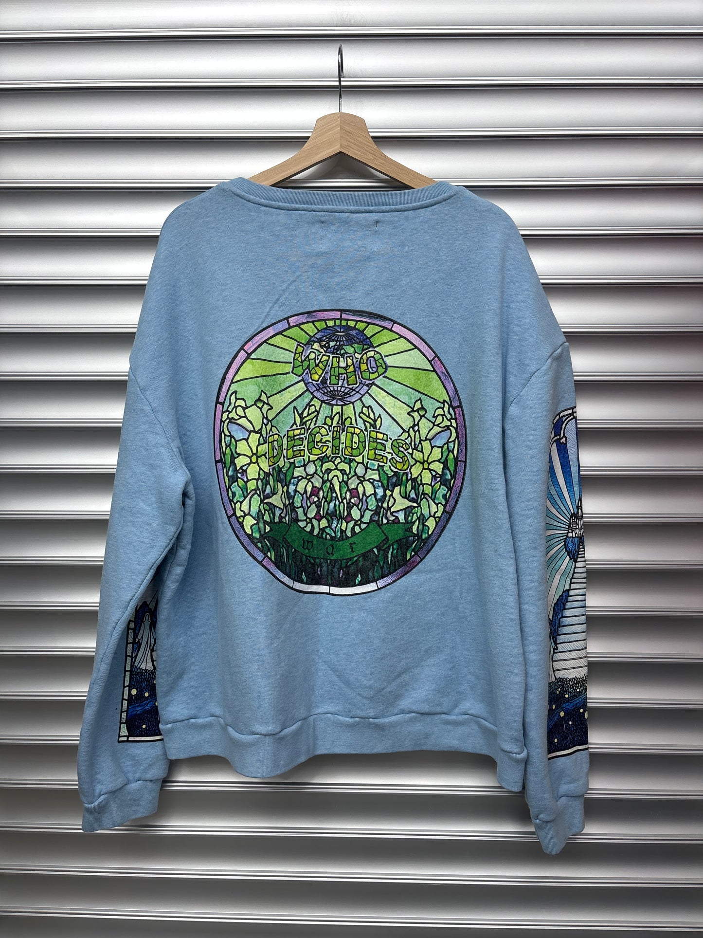 Who Decides War Blue Sweater - M