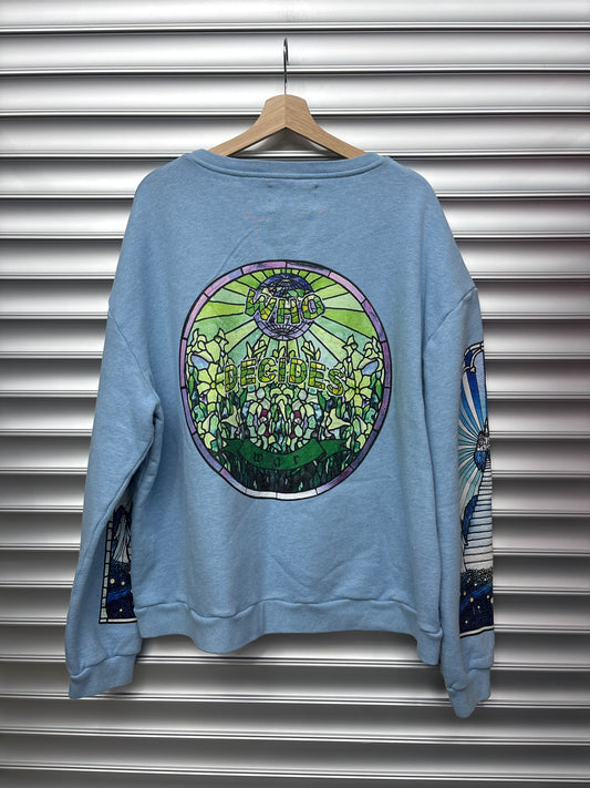 Who Decides War Blue Sweater - M