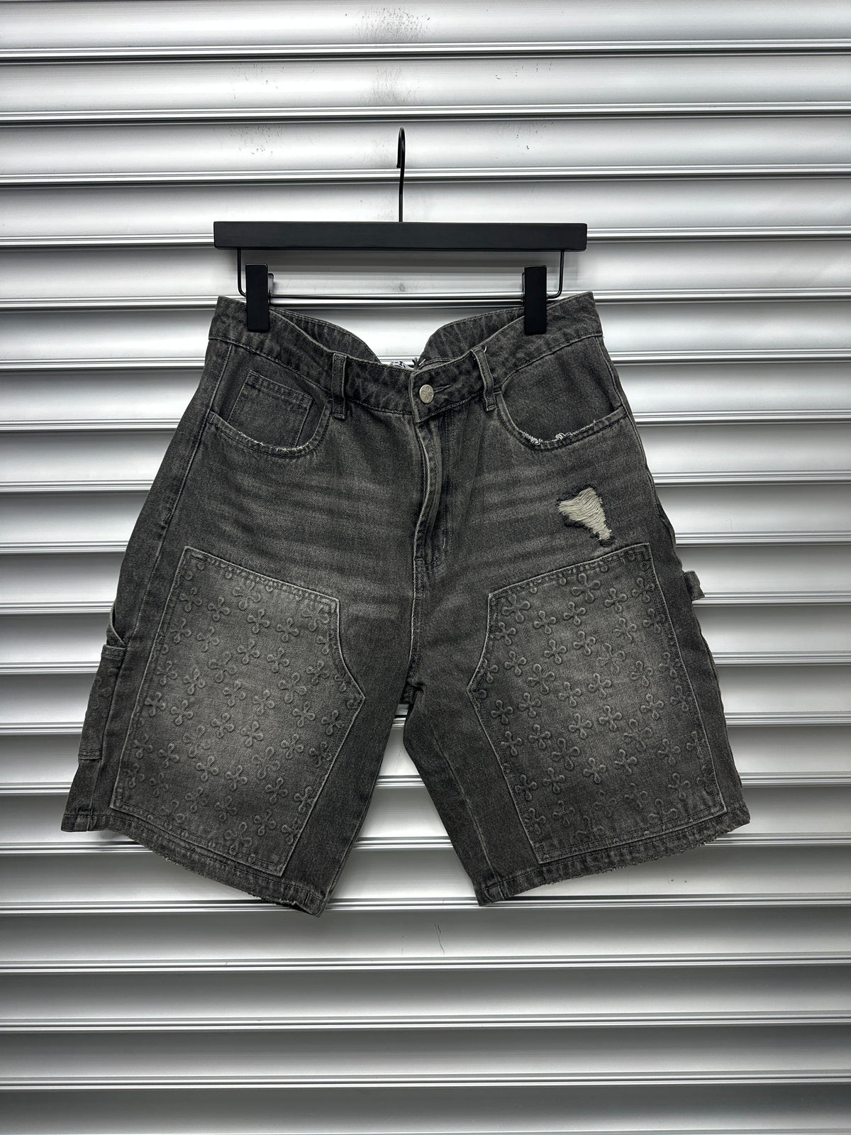 Plus 1 Grey Denim Shorts - 32 **