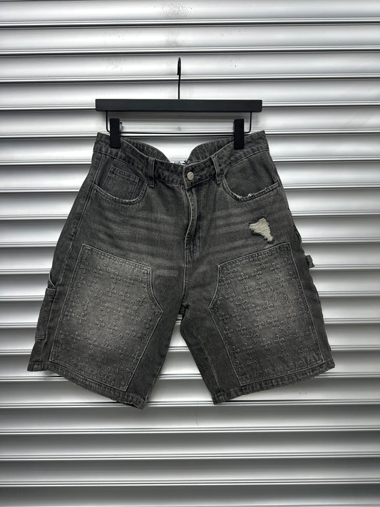 Plus 1 Grey Denim Shorts - 32 **