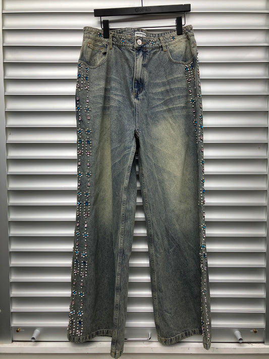Vale Bubble Gum Rhinestone Denim - 34