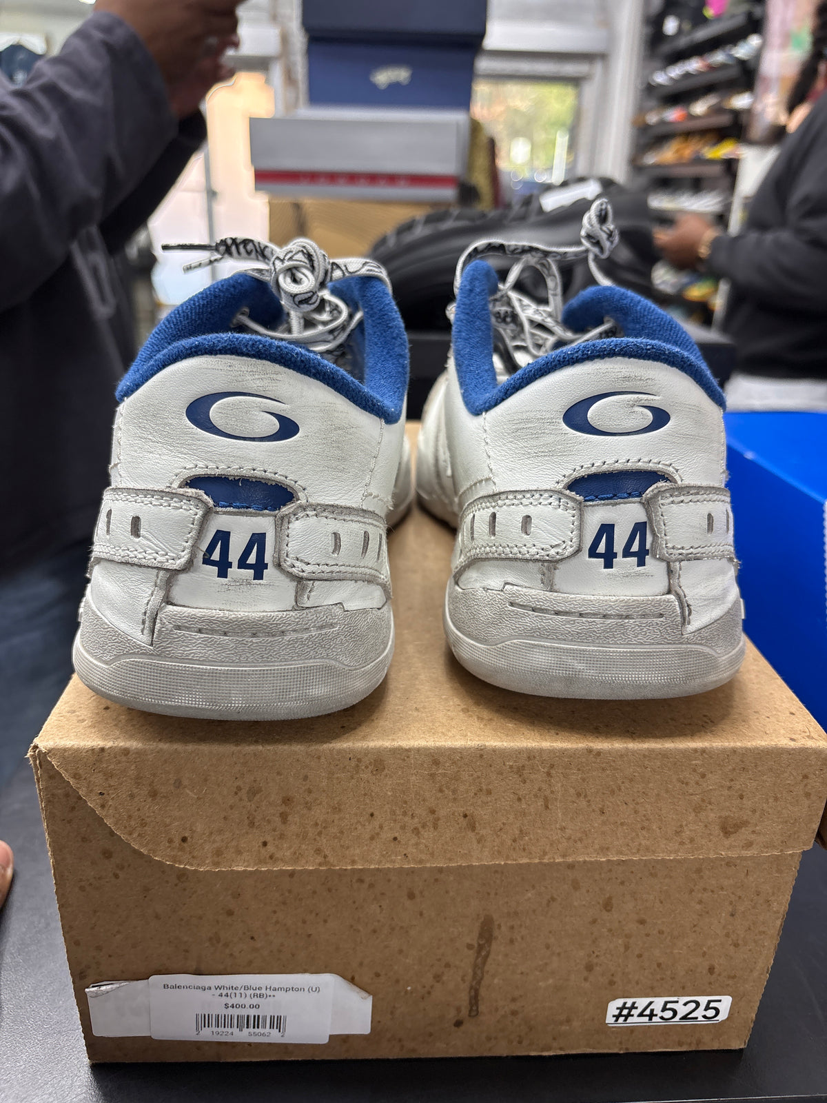 Balenciaga White/Blue Hampton (U) - 44(11) (RB)**