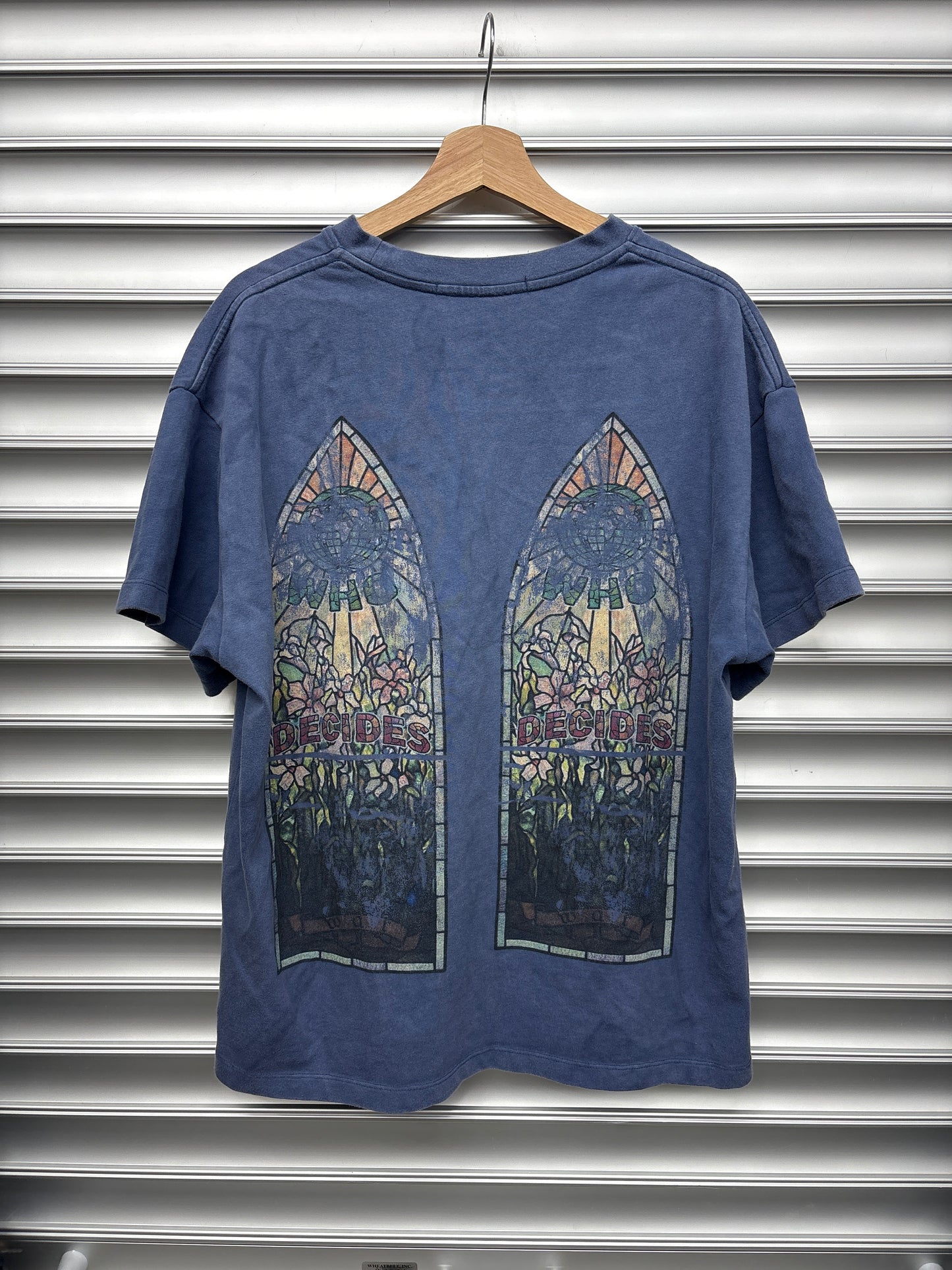 Who Decides War Cyan Tee - L**
