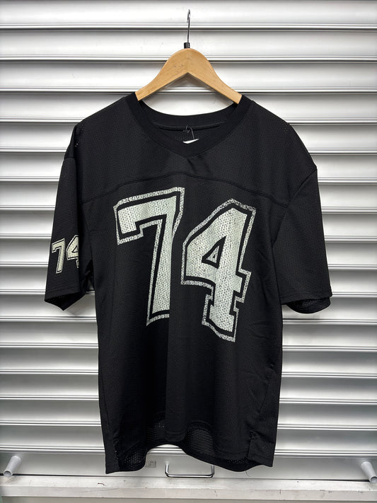 74 Black Mesh Jersey - L**