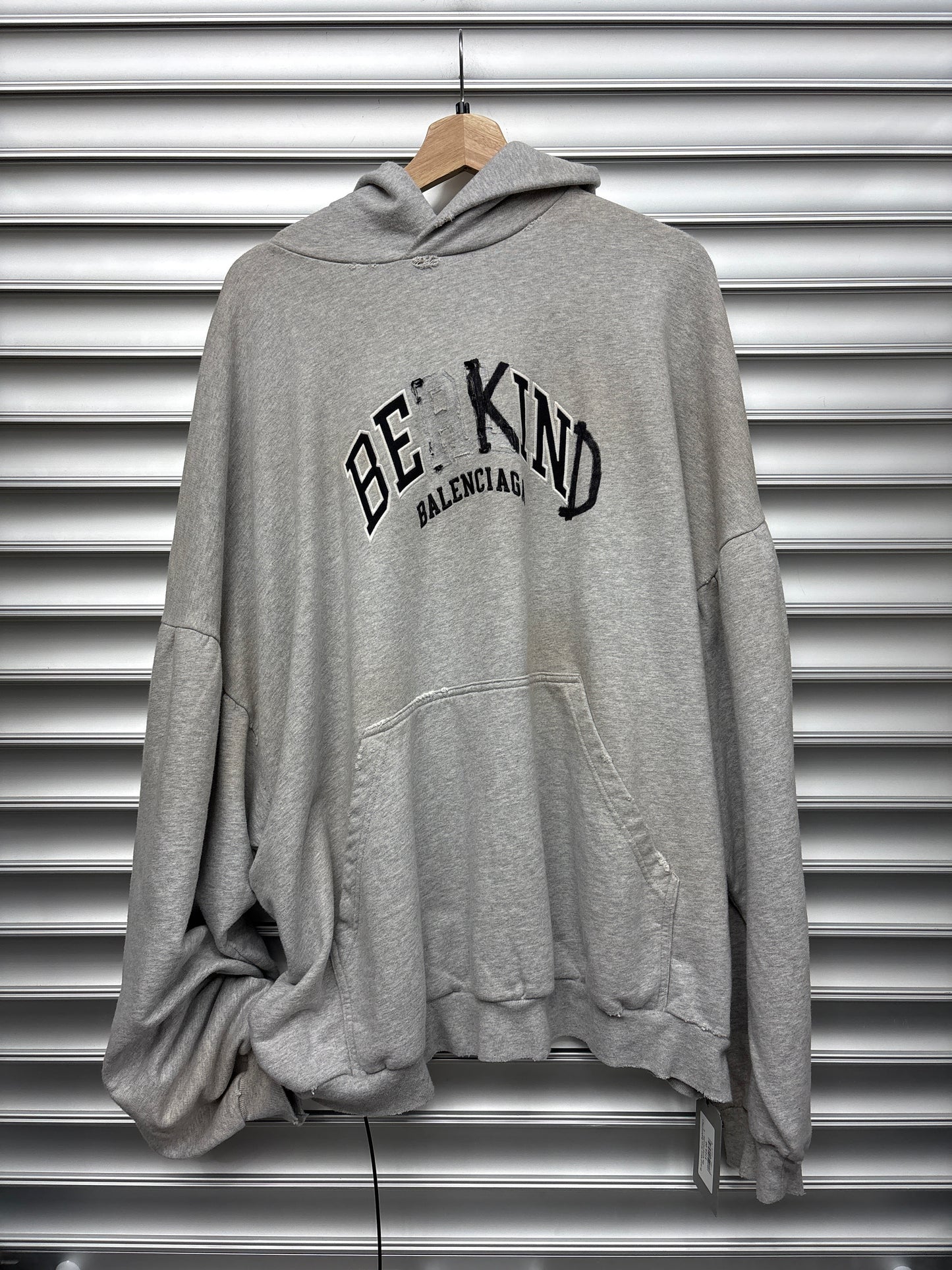 Brand New Grey Balenciaga Be Kind Hoodie - 2**