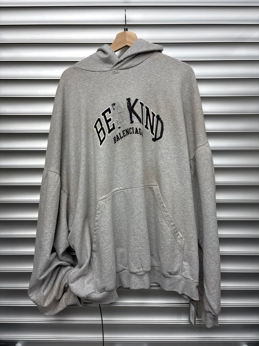 Brand New Grey Balenciaga Be Kind Hoodie - 2**