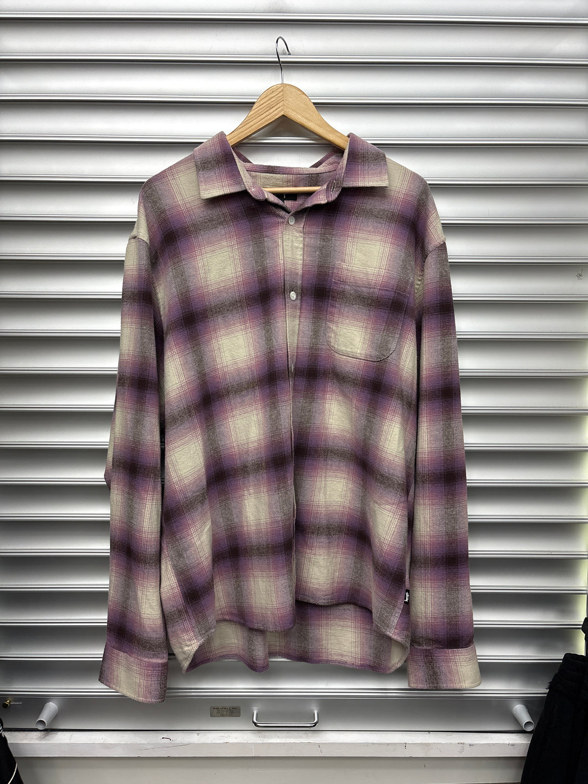 Stussy Shadow Plaid Button Up - L**