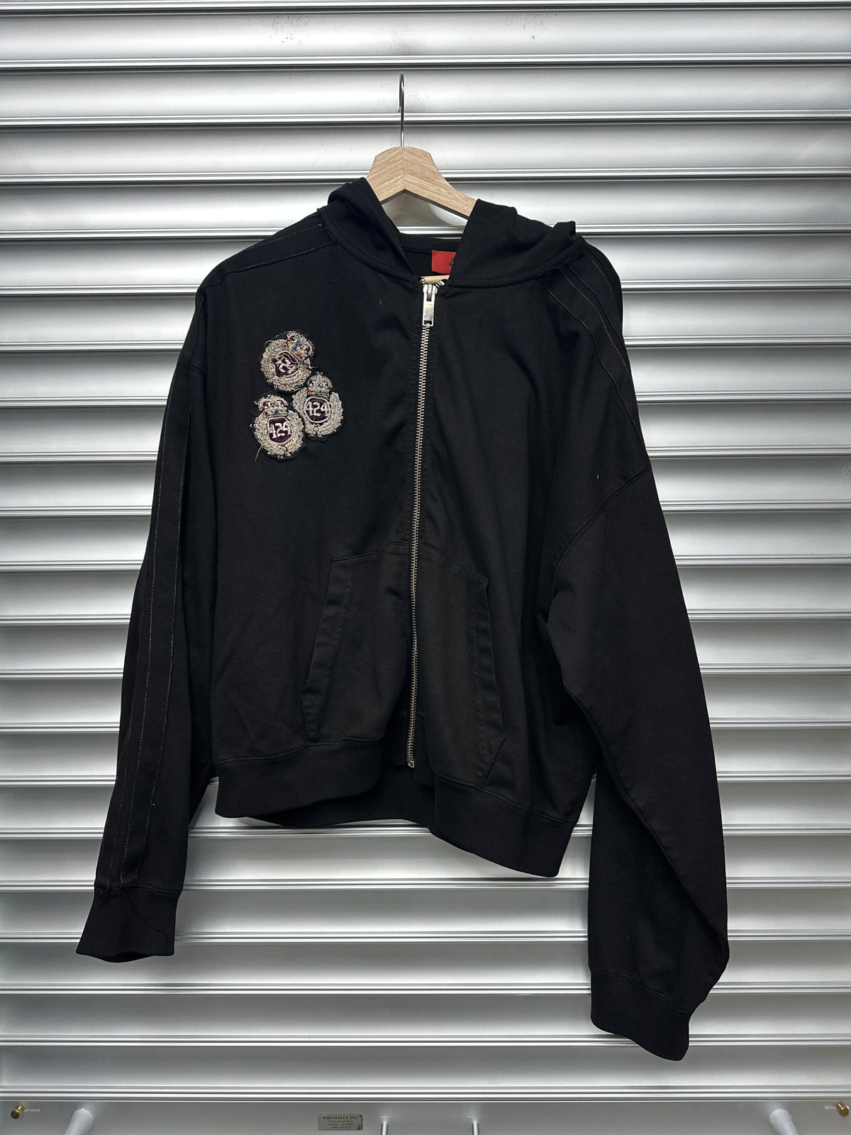 424 Triple Black Crest Hoodie - XL**