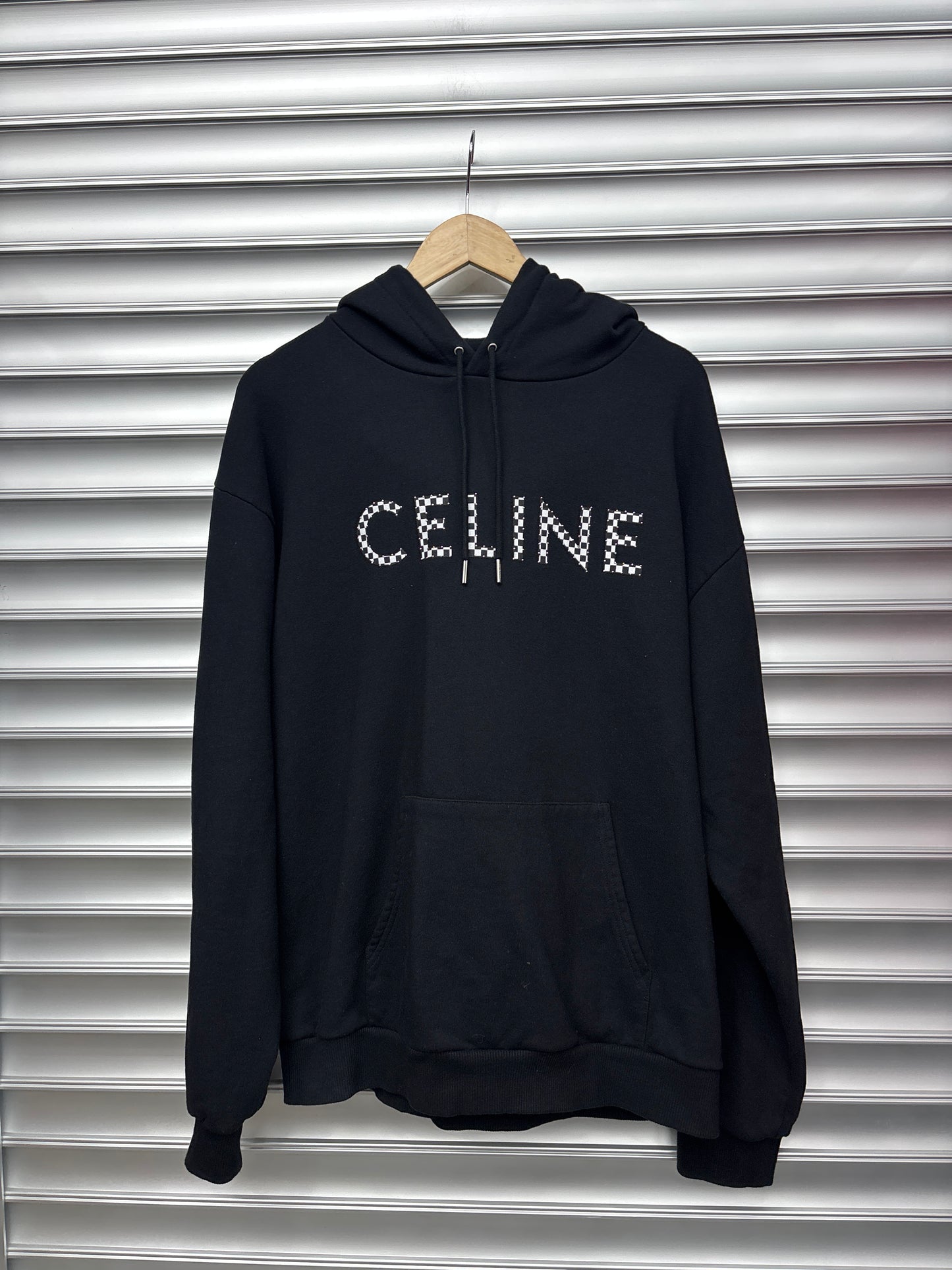Celine Checker Board Hoodie - L