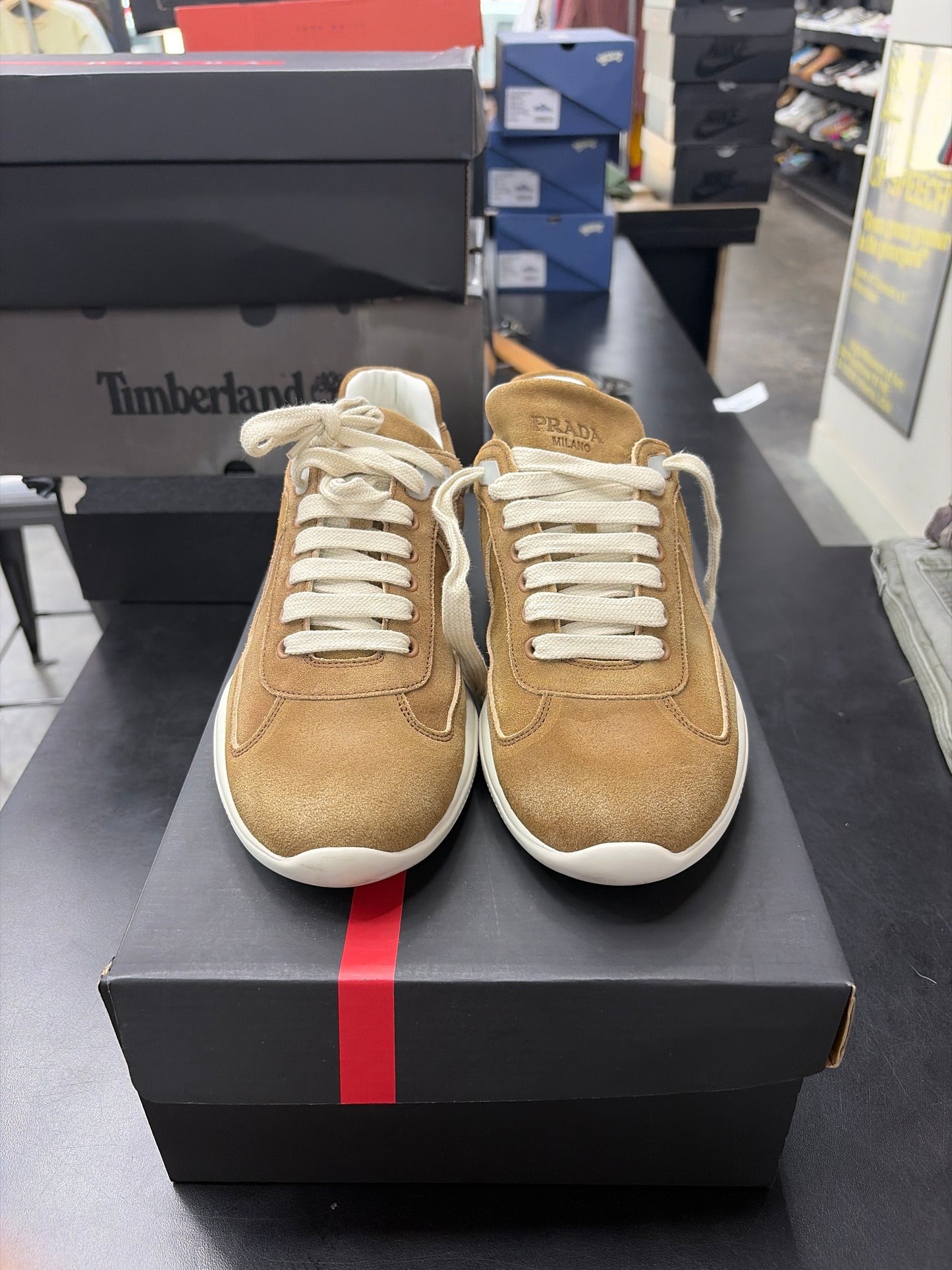 Prada American Cup Brown Suede (U) - 8.5M