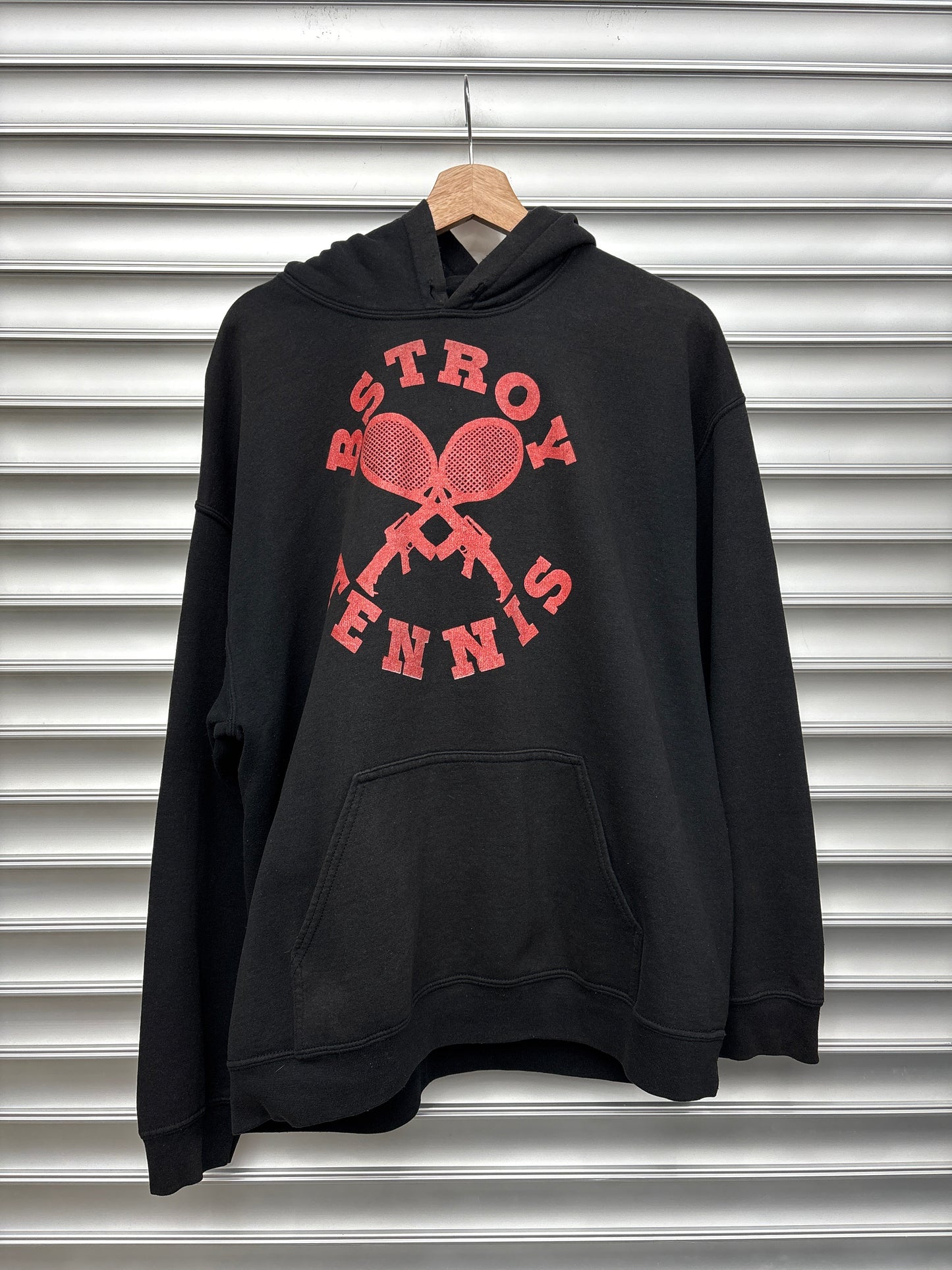 Bstroy Tennis Black Red Hoodie - L