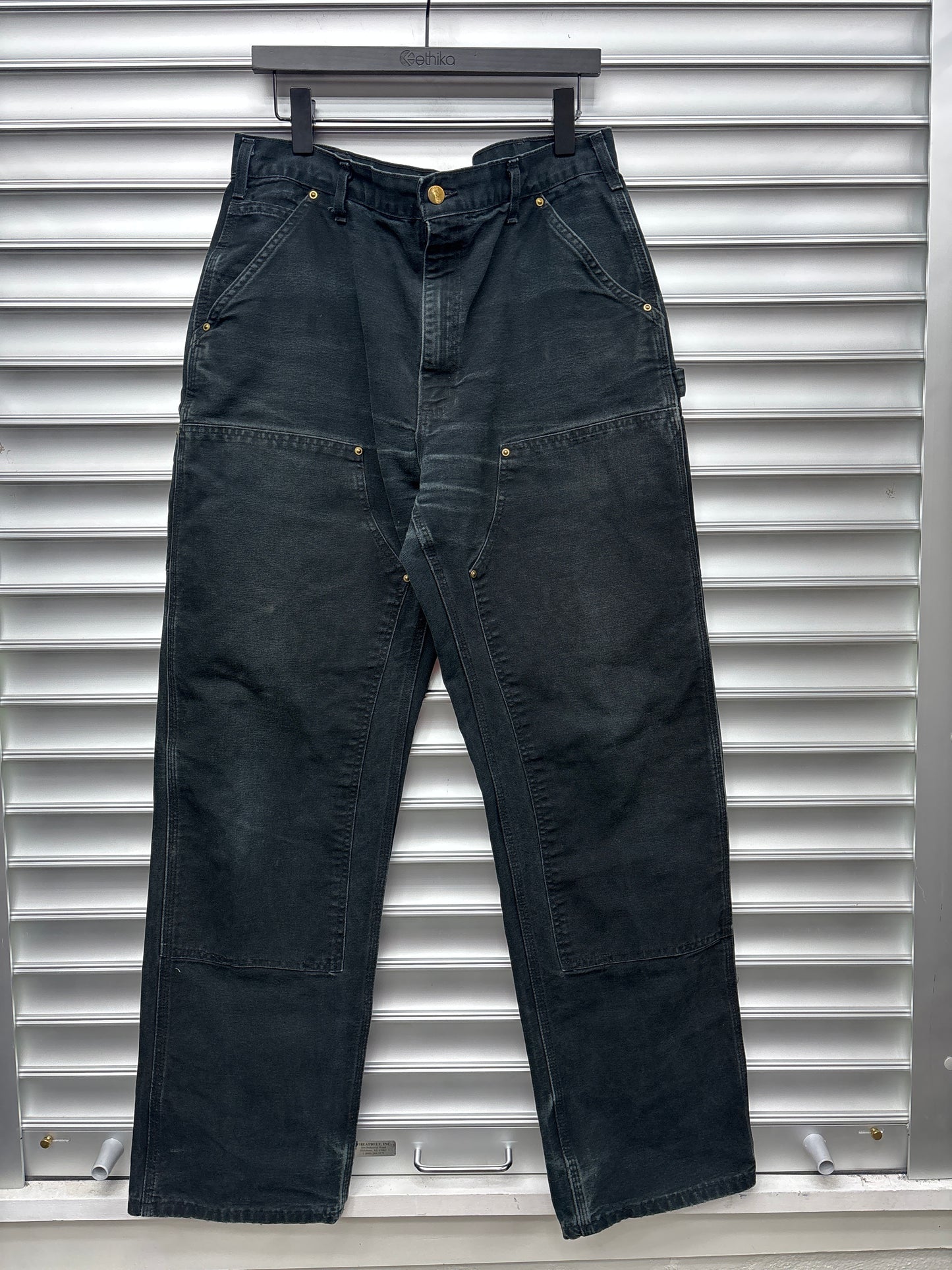 Vintage Black Carhartt Double Knees - 36