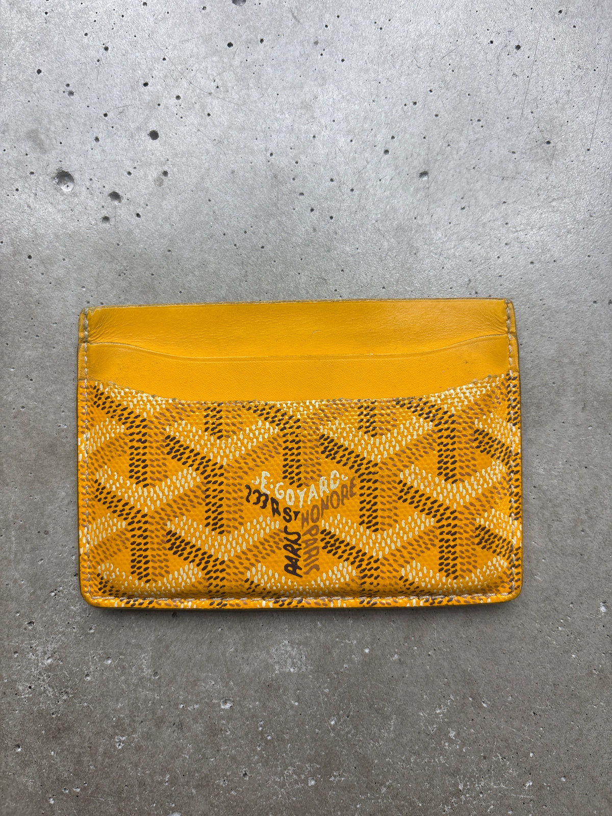 Goyard Yellow Card Holder **