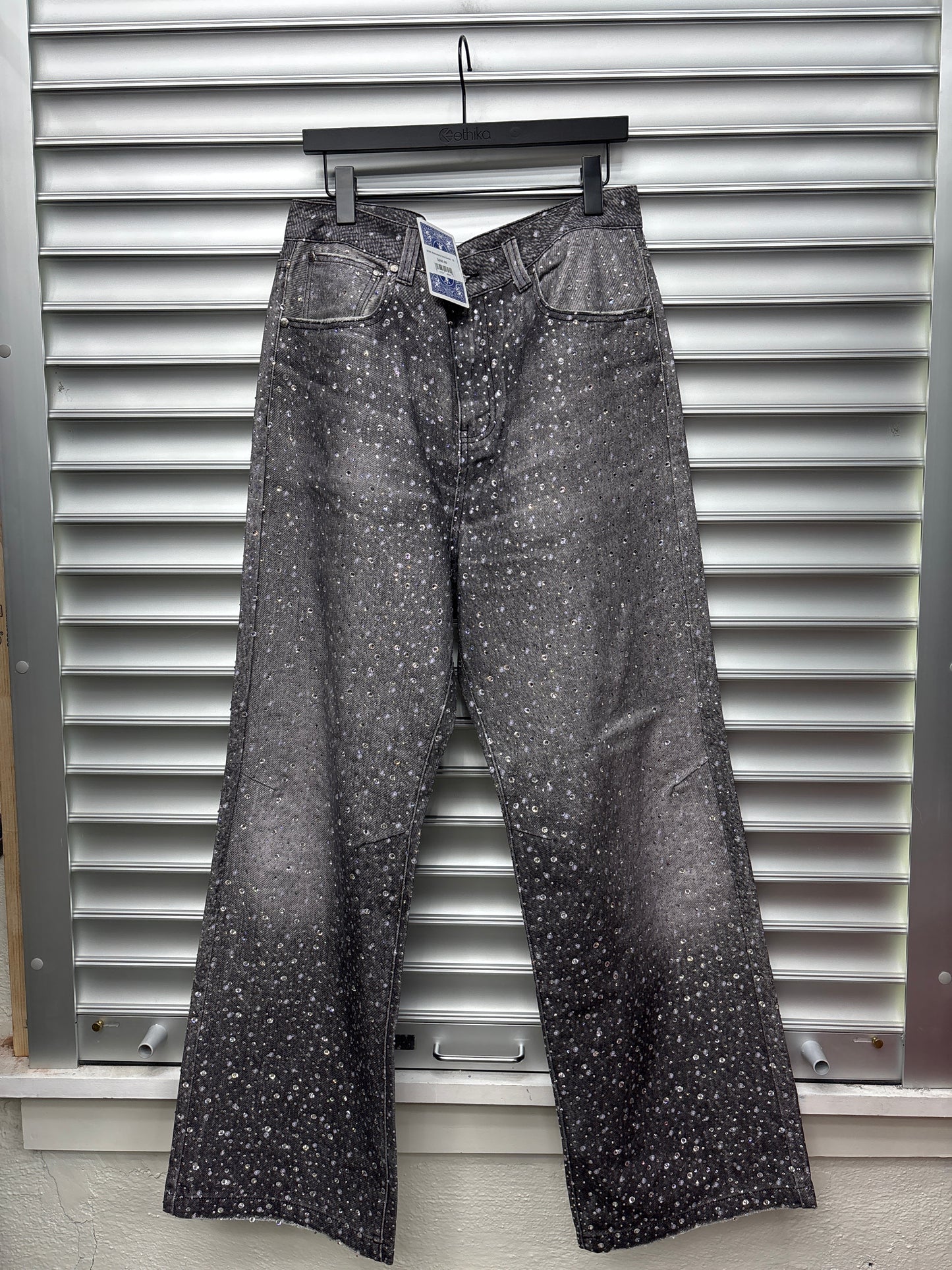 BORC Rhinestone Grey Denim - XL