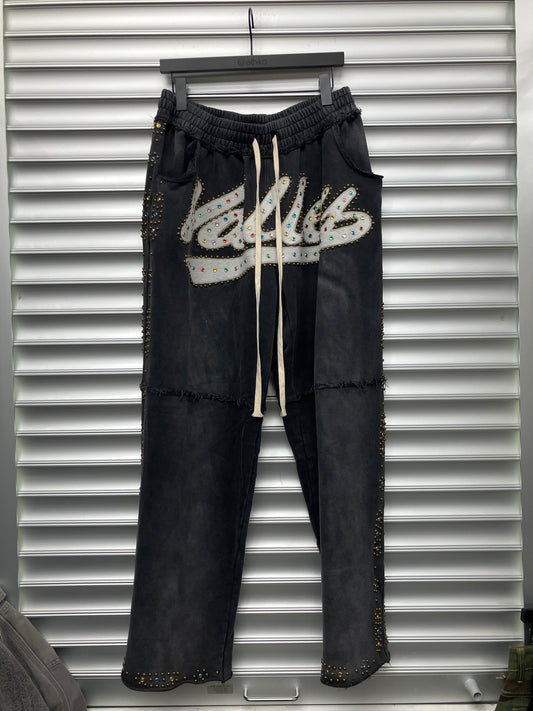Vale Rhinestone Sweatpants - M