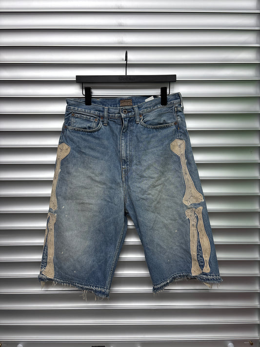 Kapital Bone Denim Shorts - 32
