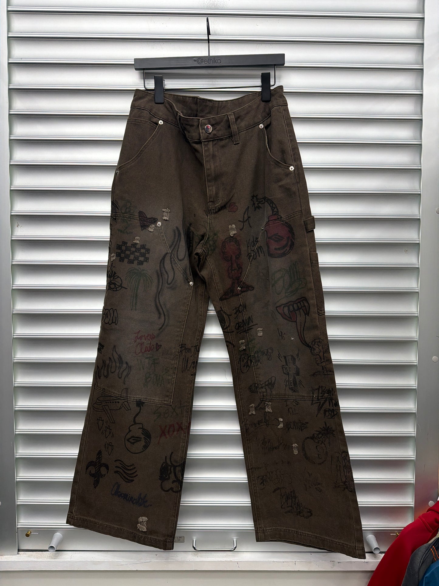All Over Brown Double Knee - M