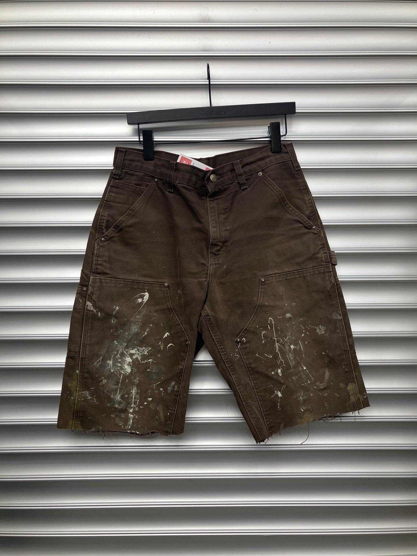 Vintage Carhartt Double Knee Brown Paint - 30