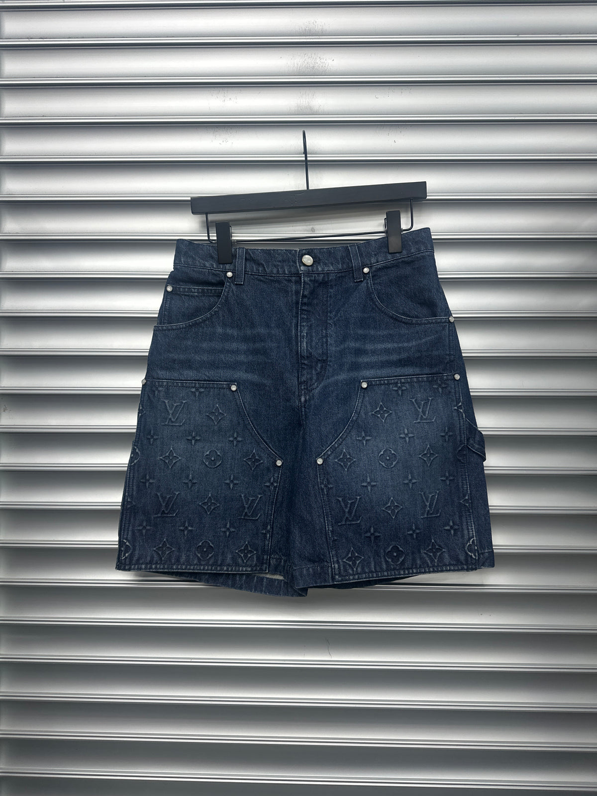 Louis Vuitton Denim Double Knee Shorts - 32**