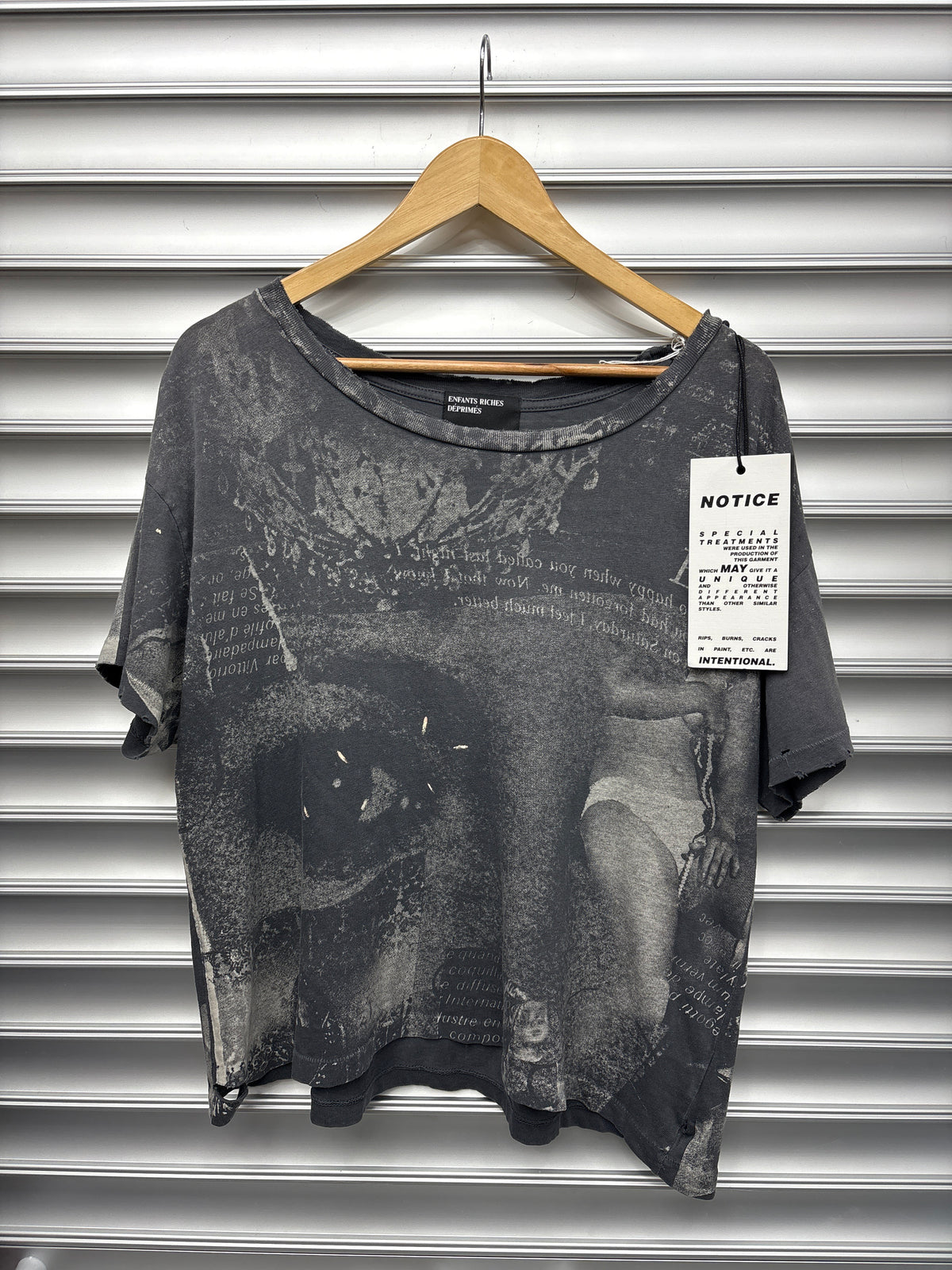 ERD Film On Paper Faded Black Tee - S**