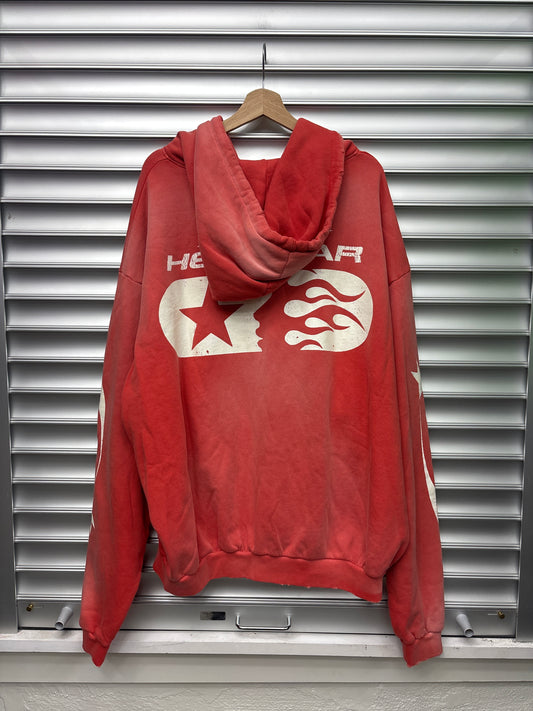 Hellstar Red Zip Up Hoodie - XXL