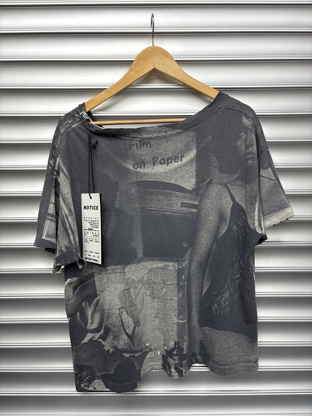 ERD Film On Paper Faded Black Tee - S**