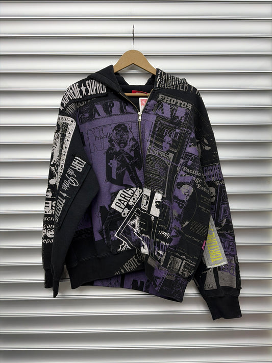 Supreme Purple Print Zip Up - M