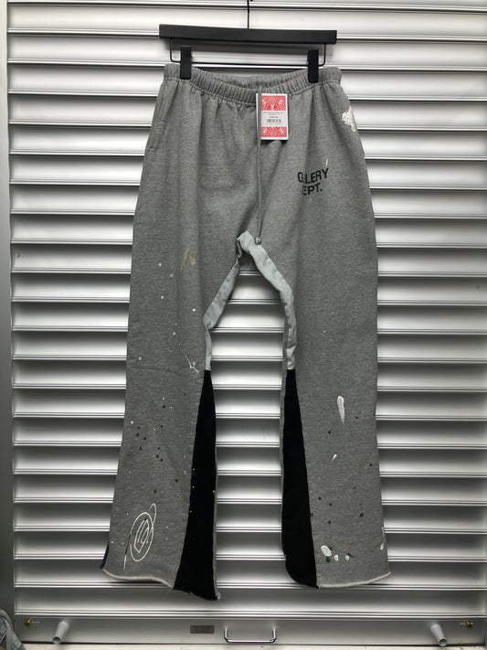 Gallery Dept Grey Paint Splatter Flare Sweatpants - XL