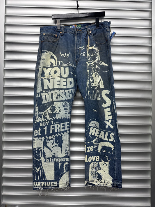 Better With Age Printed Denim - 36**