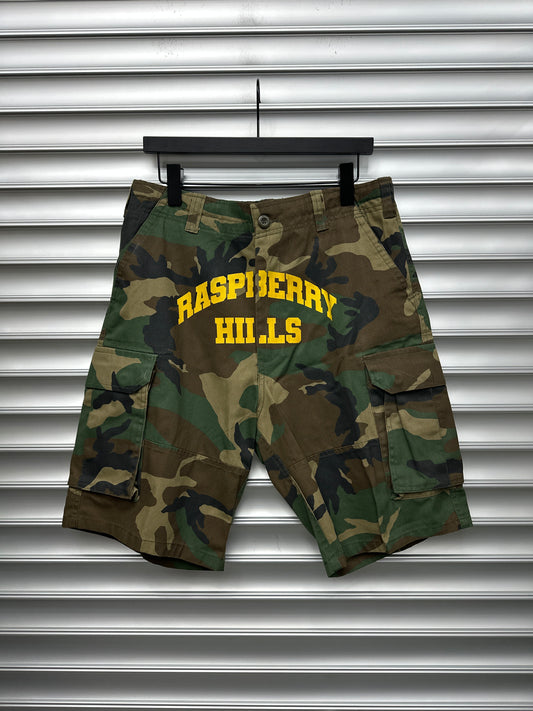 Raspberry Hills Camo Cargo Shorts - M