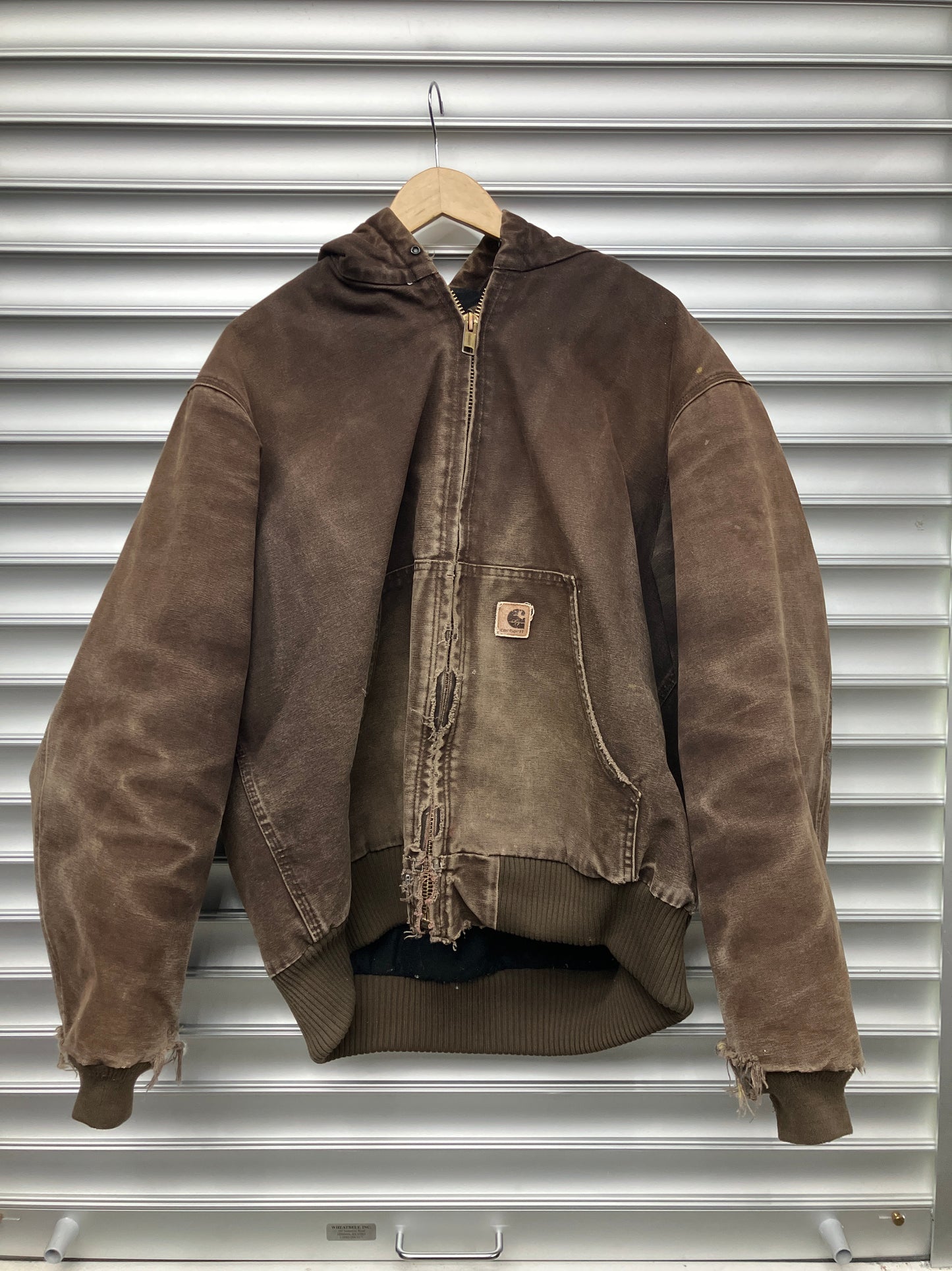 Vintage Brown Carhartt Hooded Jacket - L