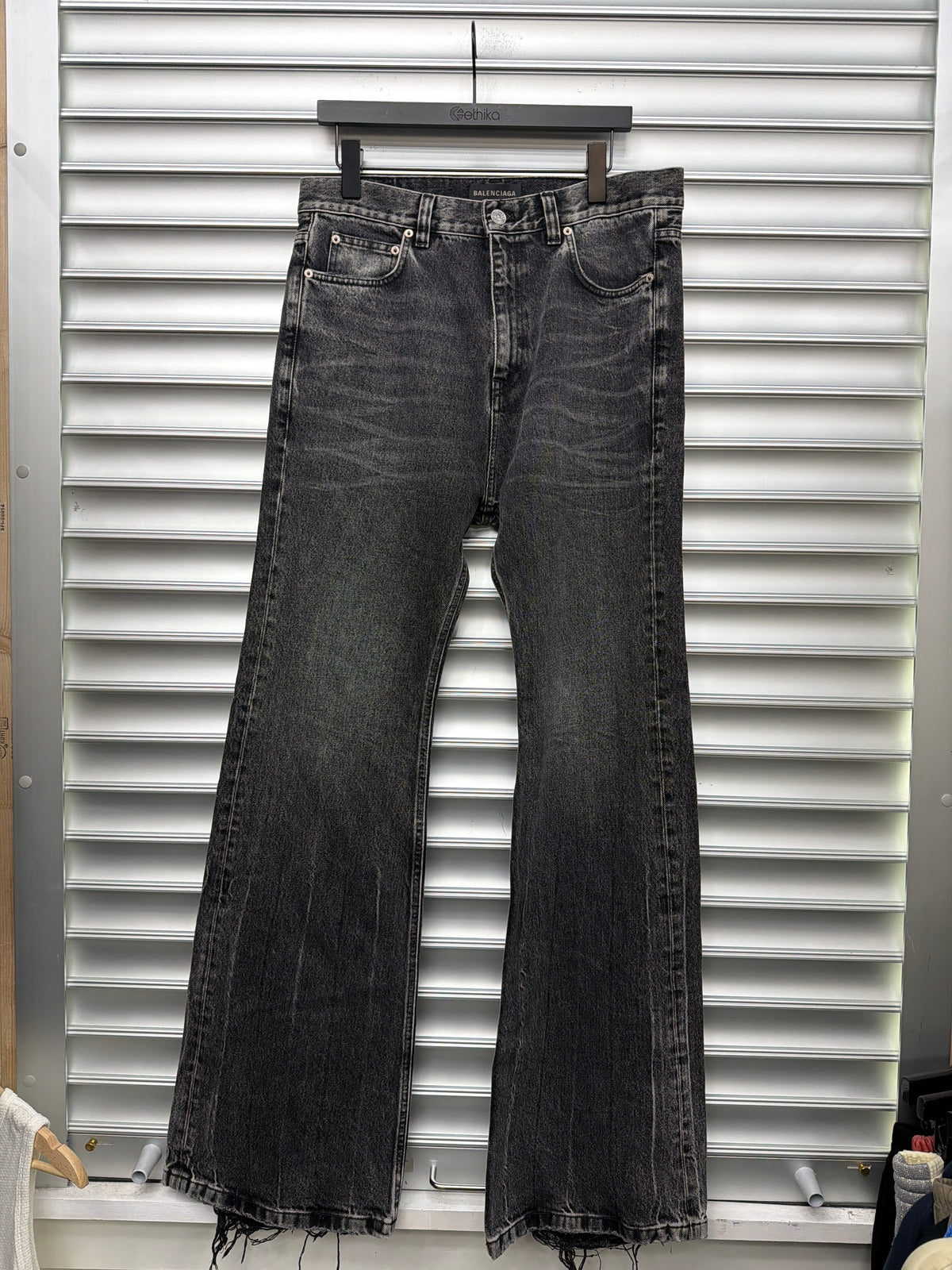 Balenciaga Charcoal Flare Denim - 32**