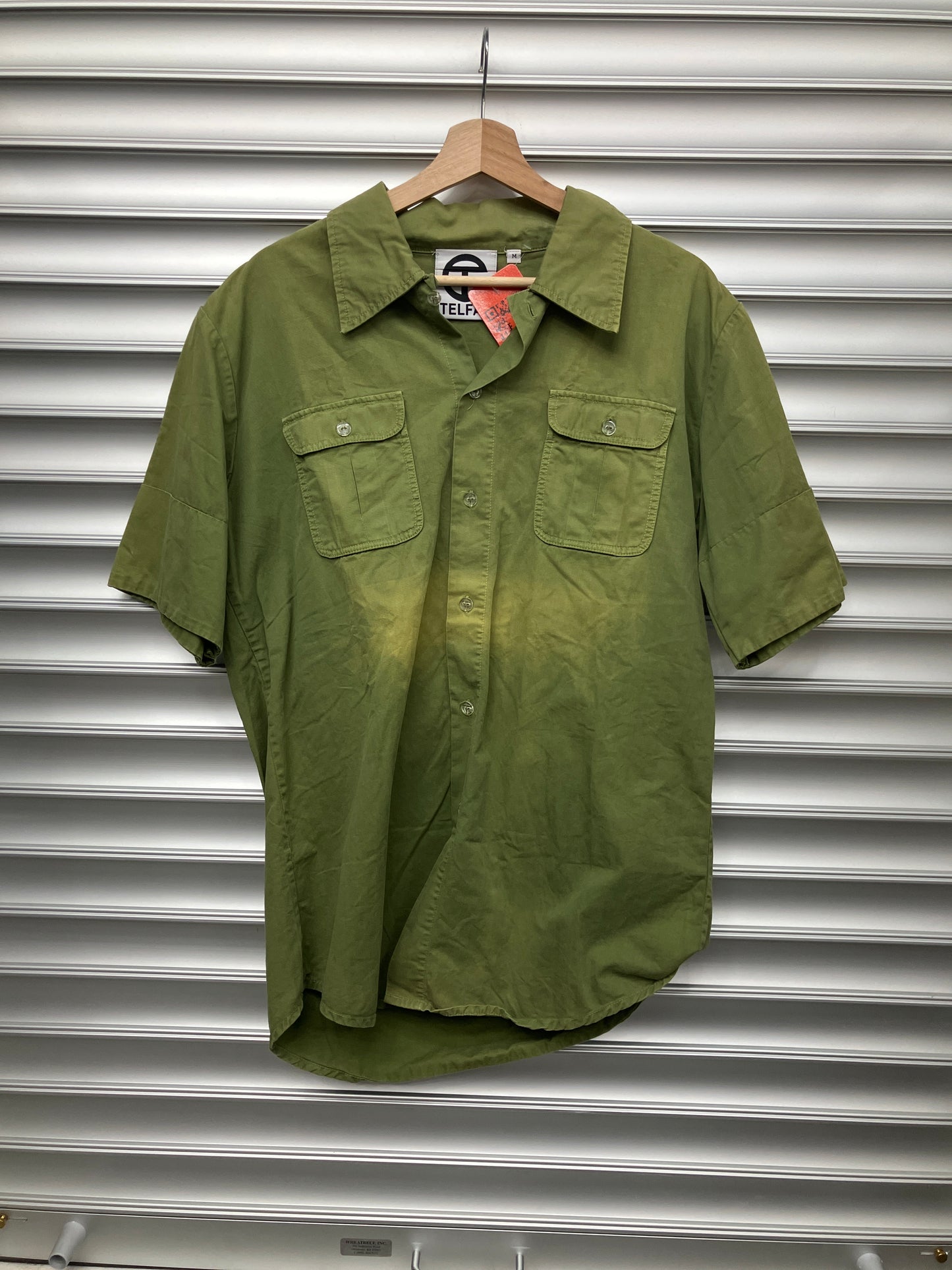 Telfar Green Gradient Button Up - M (K)