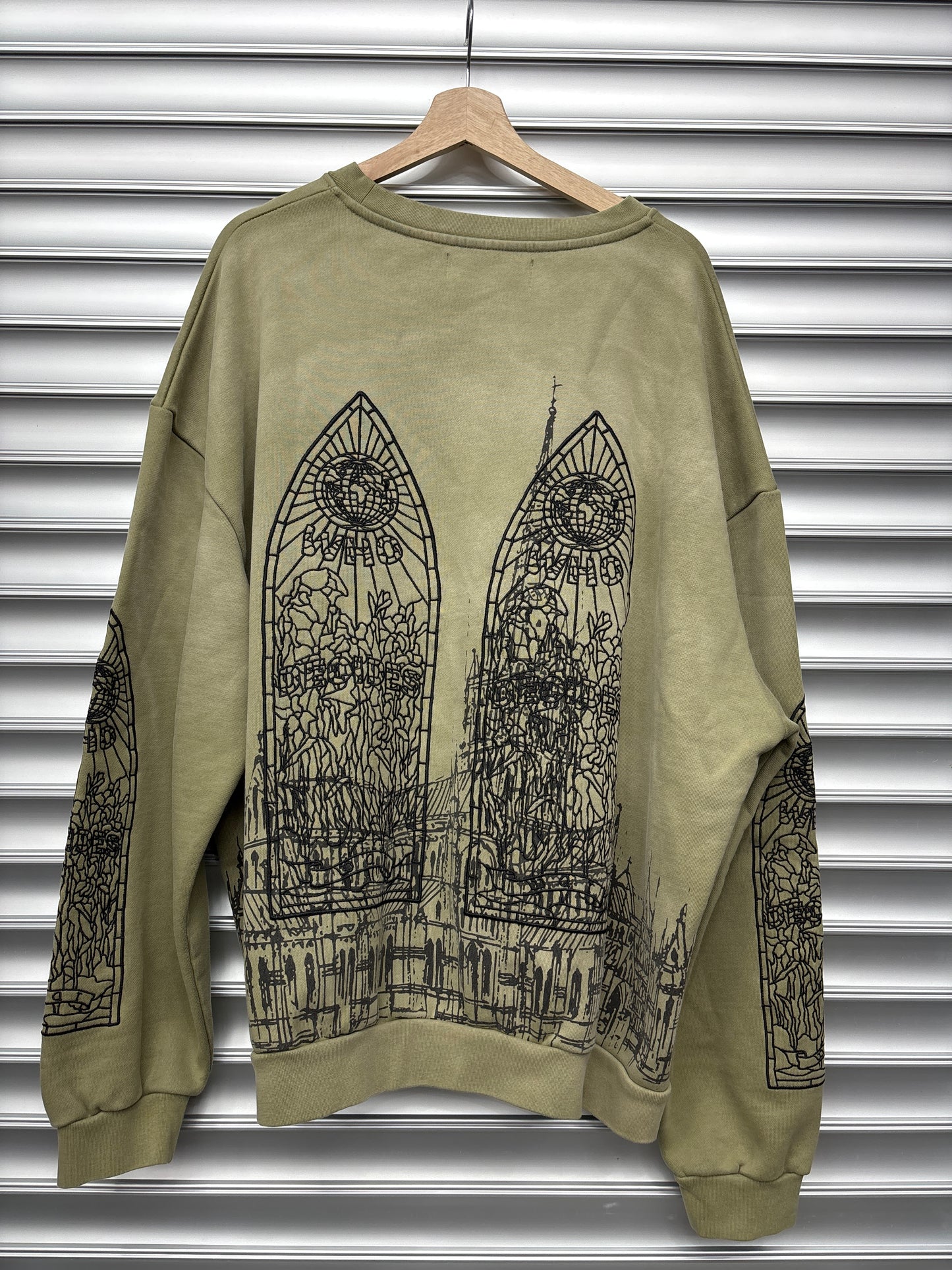 Who Decide War Cathedral Sweatshirt Olive - 2XL