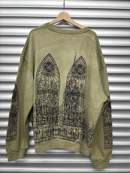 Who Decide War Cathedral Sweatshirt Olive - 2XL