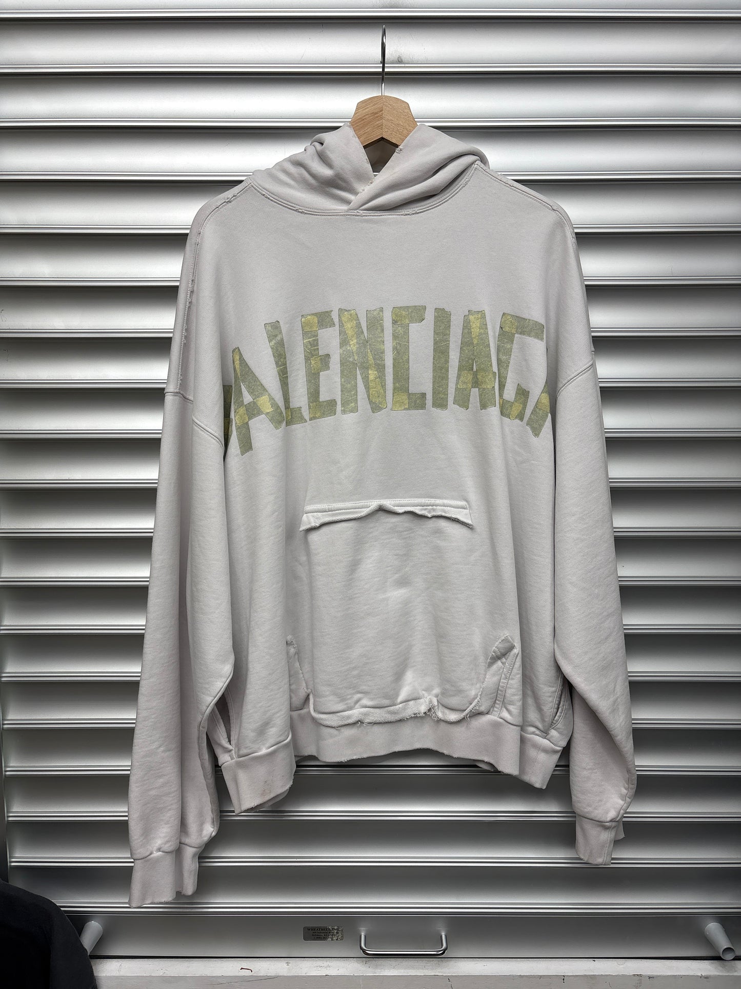 Balenciaga Tape White Hoodie - S