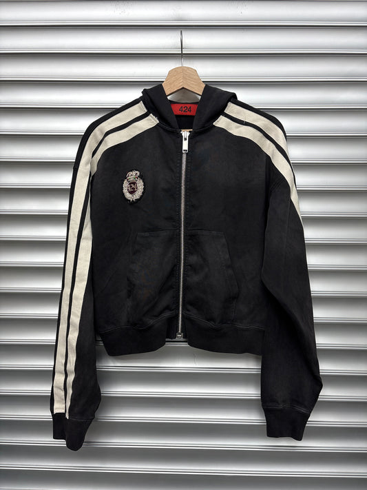 424 Black Crest Hoodie - XS**