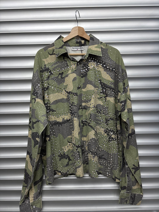 Vale Camo Rhinestone Button Up - XXL