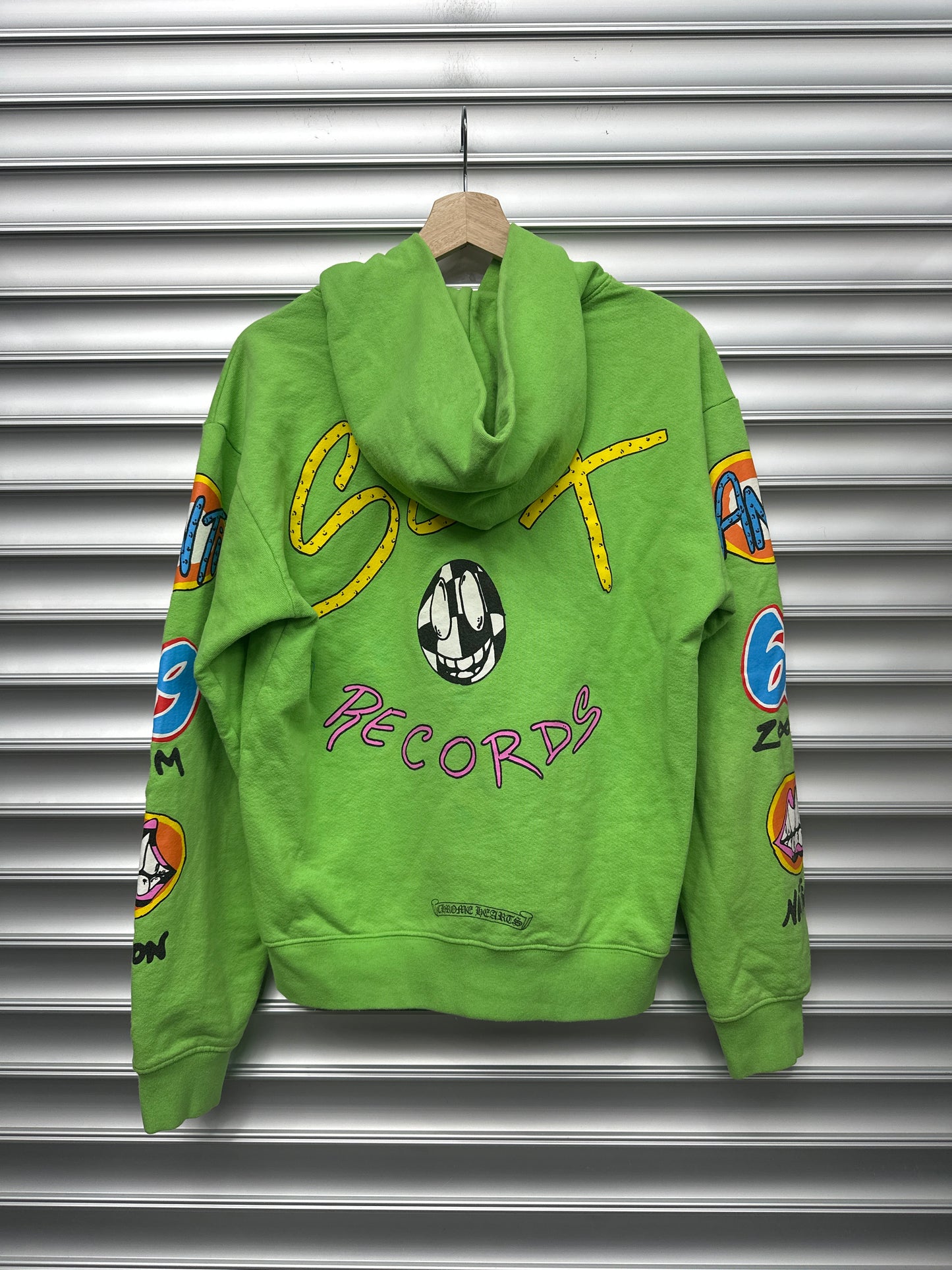 Sex Records Matty Boy Chrome Lime Hoodie - S