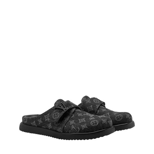 Louis Vuitton Black Monogram Mule