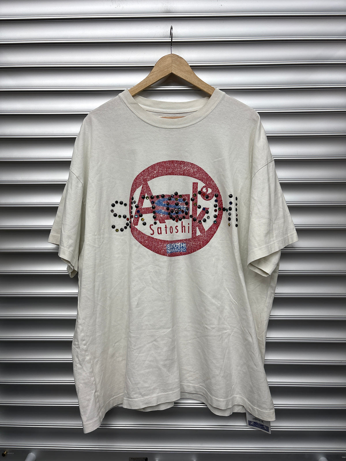 Satoshi Nakamoto Ask Satoshi Studded Tee - XXL**