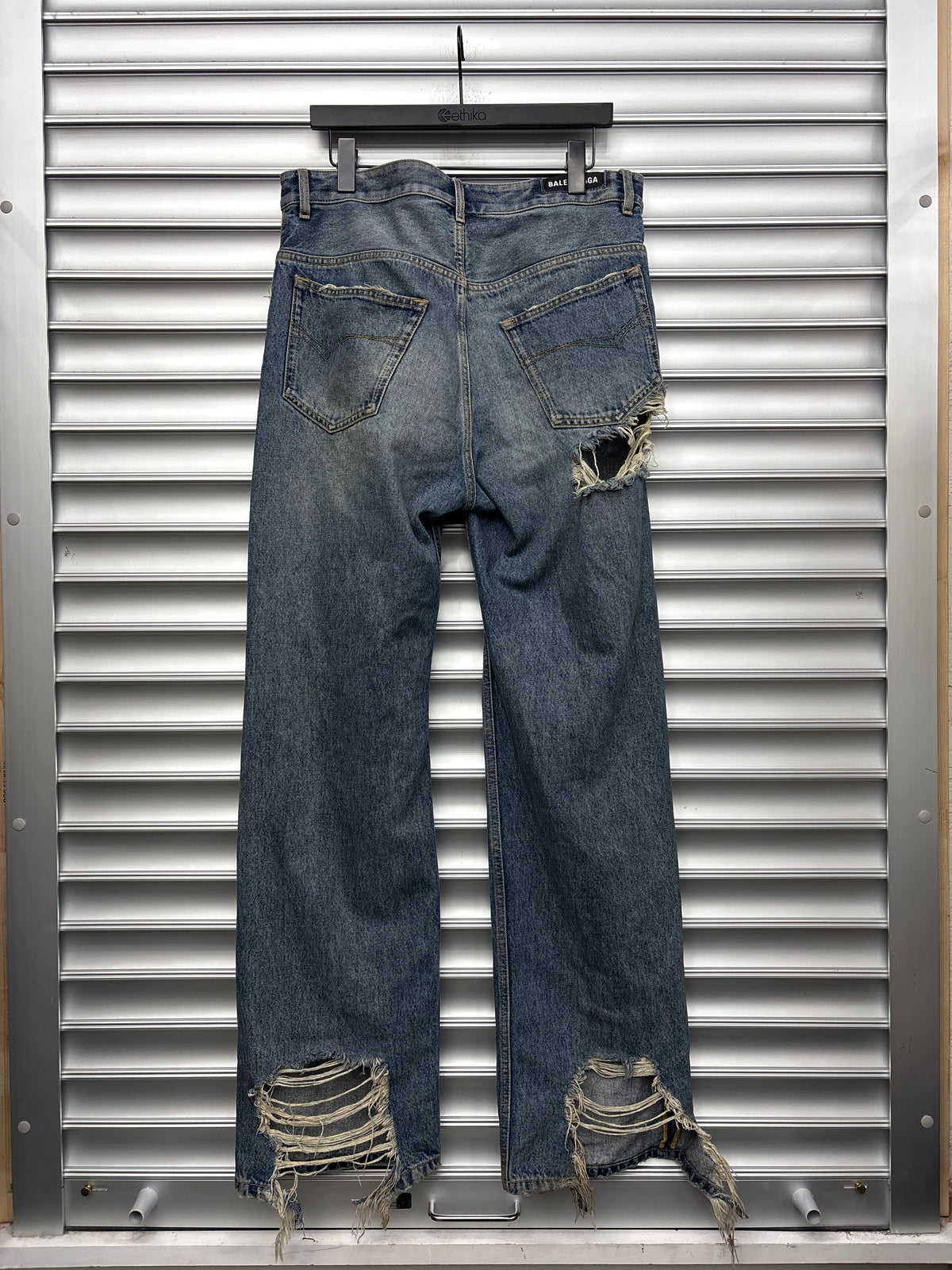 Balenciaga Distressed Denim - M**
