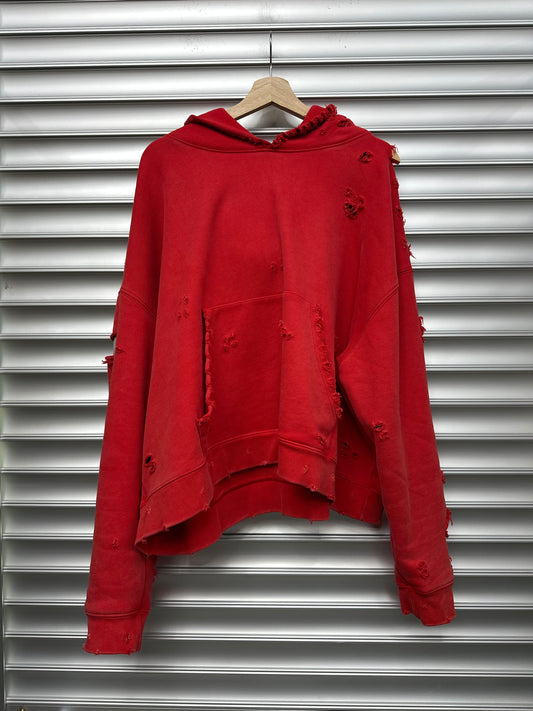 Raspberry Hills Double Layer Red Hoodie - L**
