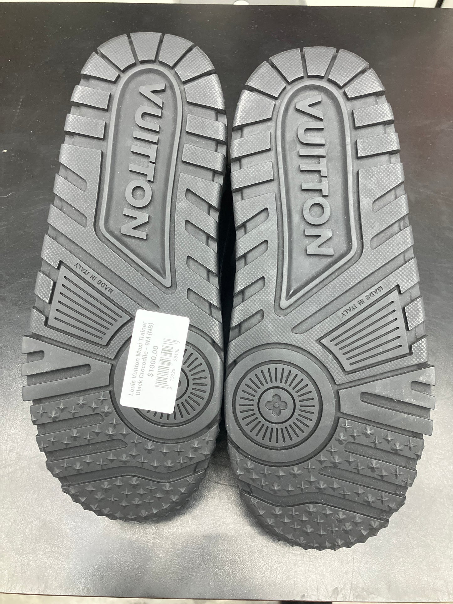 Louis Vuitton Maxi Trainer Black Crocodile - 9M (NB)