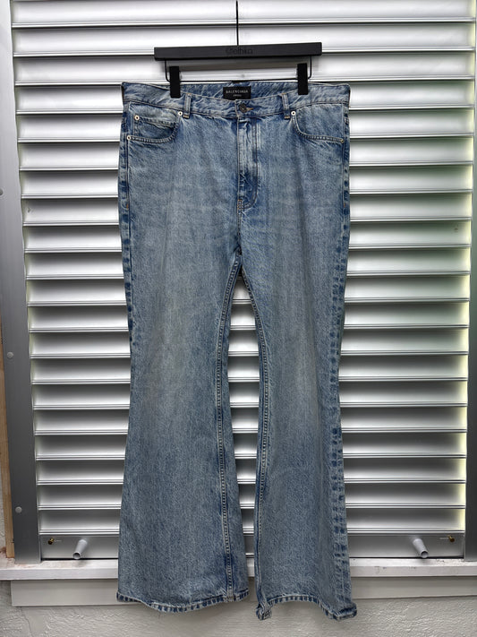 Balenciaga Lightwash Flare Denim - L